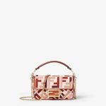 FENDI Baguette® Mini Canvas bag with multicolor FF embroidery